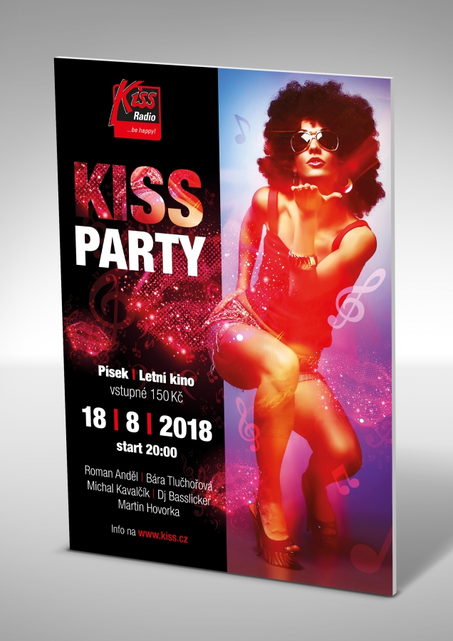 KISS RADIO Kiss party kampaň - plakát