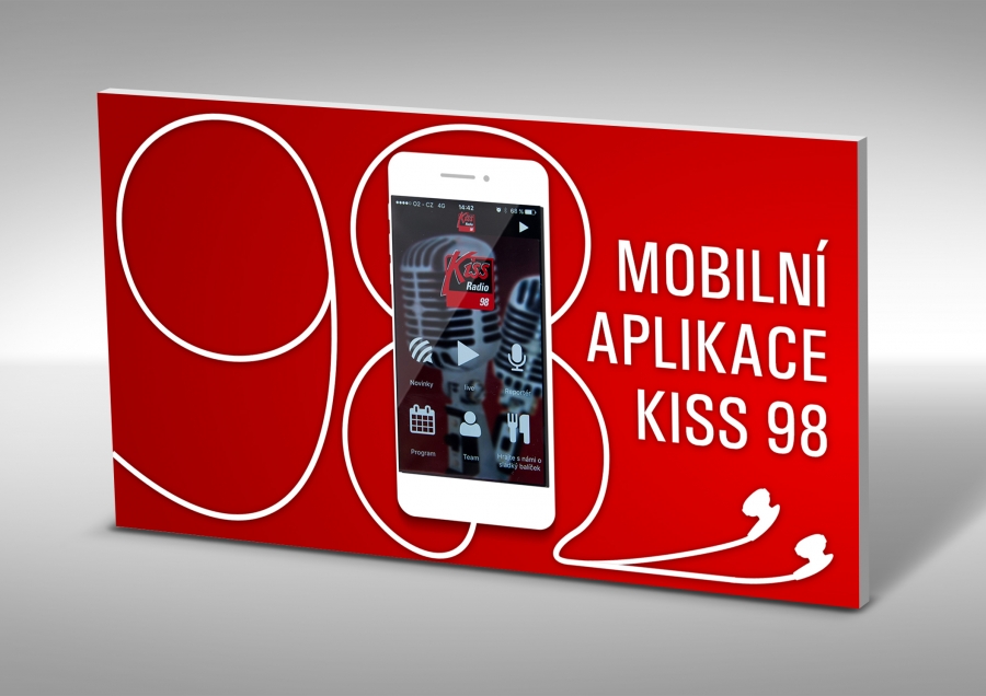 KISS RADIO uvedení mobilní aplikace na trh - vizuál